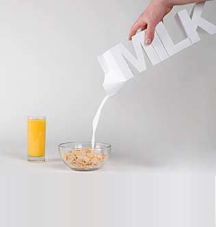 بطری خلاقانه شیر